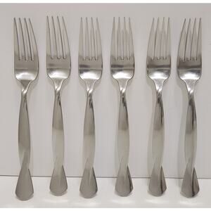 Oneida Torsade Stainless Flatware Set Of 6 Dinner Forks USA